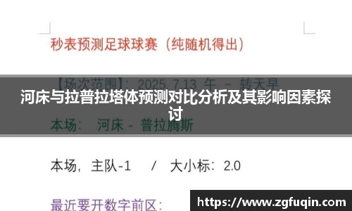 河床与拉普拉塔体预测对比分析及其影响因素探讨